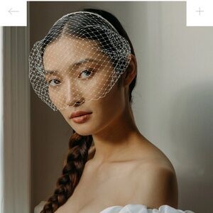 Jennifer Behr White Veil Hair Accessory